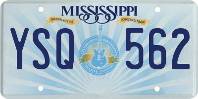 MS license plate YSQ562