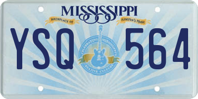 MS license plate YSQ564