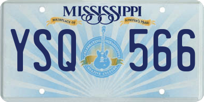 MS license plate YSQ566