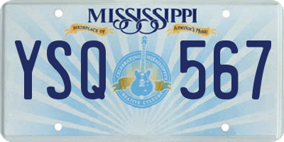 MS license plate YSQ567