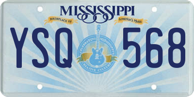 MS license plate YSQ568