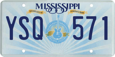 MS license plate YSQ571