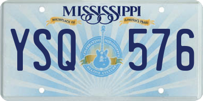 MS license plate YSQ576