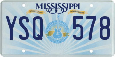 MS license plate YSQ578