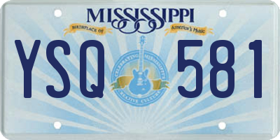 MS license plate YSQ581