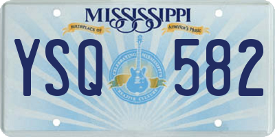 MS license plate YSQ582