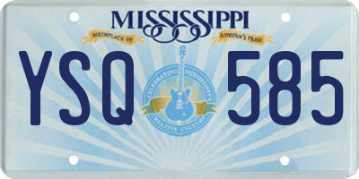 MS license plate YSQ585