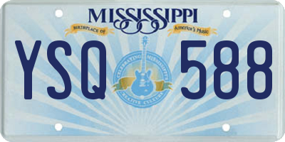 MS license plate YSQ588