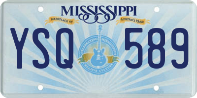 MS license plate YSQ589
