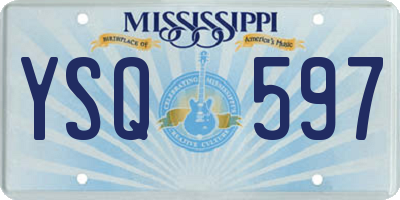 MS license plate YSQ597