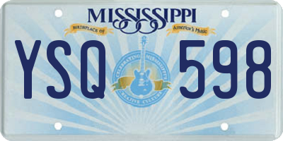 MS license plate YSQ598