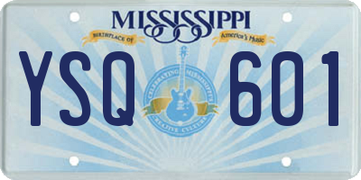 MS license plate YSQ601