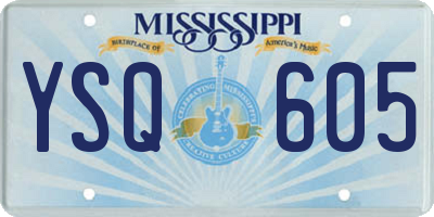MS license plate YSQ605