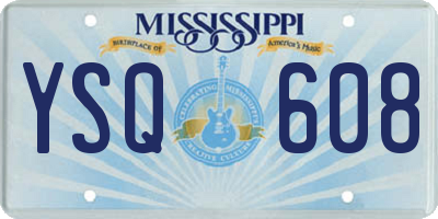 MS license plate YSQ608