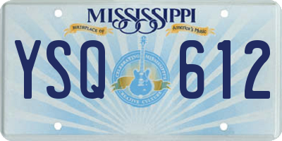 MS license plate YSQ612