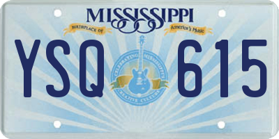 MS license plate YSQ615