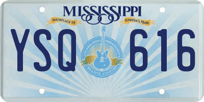 MS license plate YSQ616