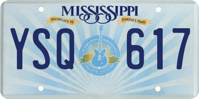 MS license plate YSQ617