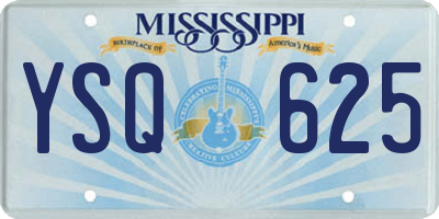 MS license plate YSQ625