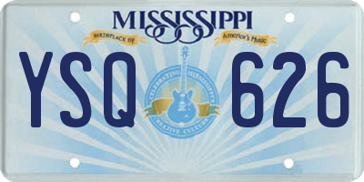 MS license plate YSQ626