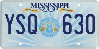 MS license plate YSQ630
