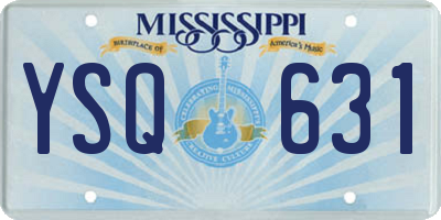 MS license plate YSQ631