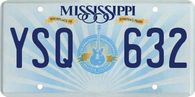MS license plate YSQ632
