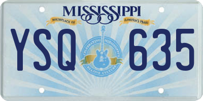 MS license plate YSQ635