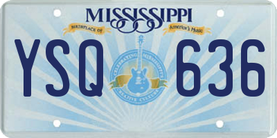 MS license plate YSQ636