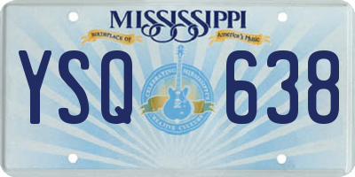 MS license plate YSQ638