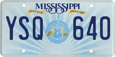 MS license plate YSQ640