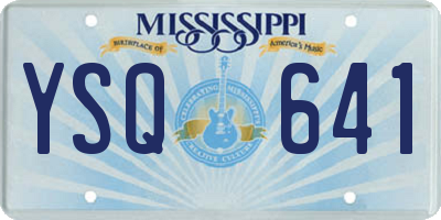 MS license plate YSQ641