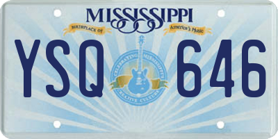 MS license plate YSQ646