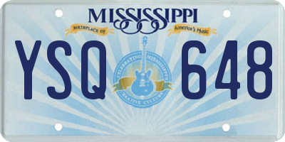 MS license plate YSQ648