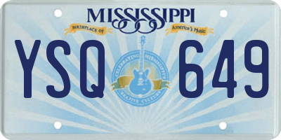 MS license plate YSQ649