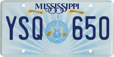 MS license plate YSQ650