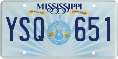 MS license plate YSQ651