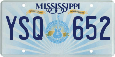 MS license plate YSQ652