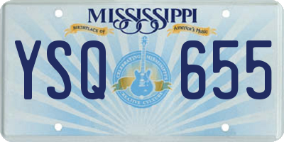 MS license plate YSQ655