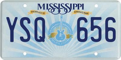 MS license plate YSQ656