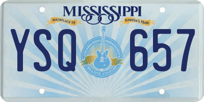MS license plate YSQ657