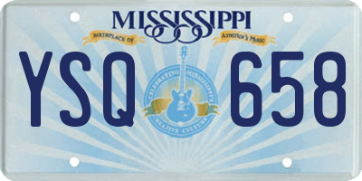 MS license plate YSQ658