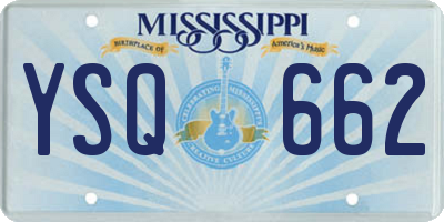 MS license plate YSQ662