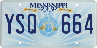 MS license plate YSQ664