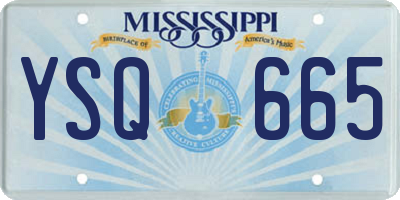 MS license plate YSQ665