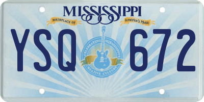 MS license plate YSQ672