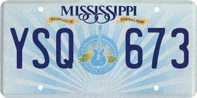 MS license plate YSQ673