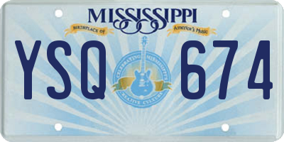 MS license plate YSQ674