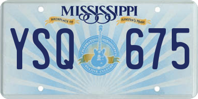 MS license plate YSQ675