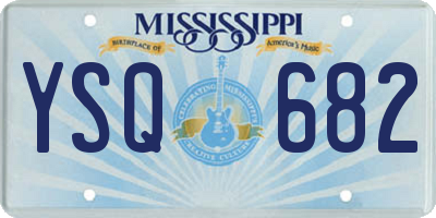 MS license plate YSQ682